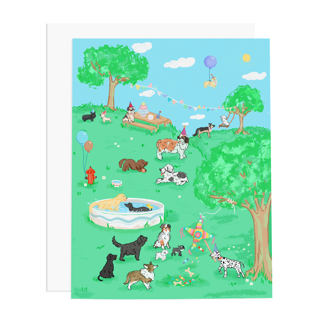 Dog Party Greeting Card