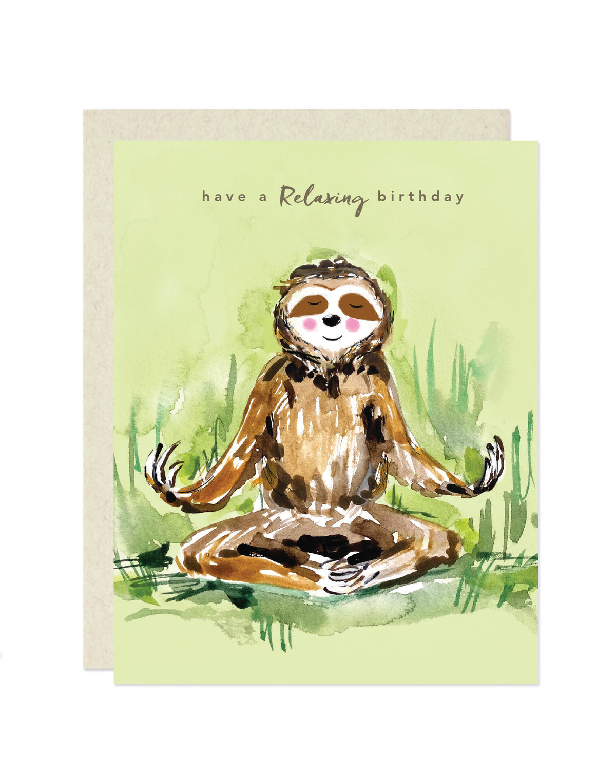 Birthday, Sloth Greeting Card