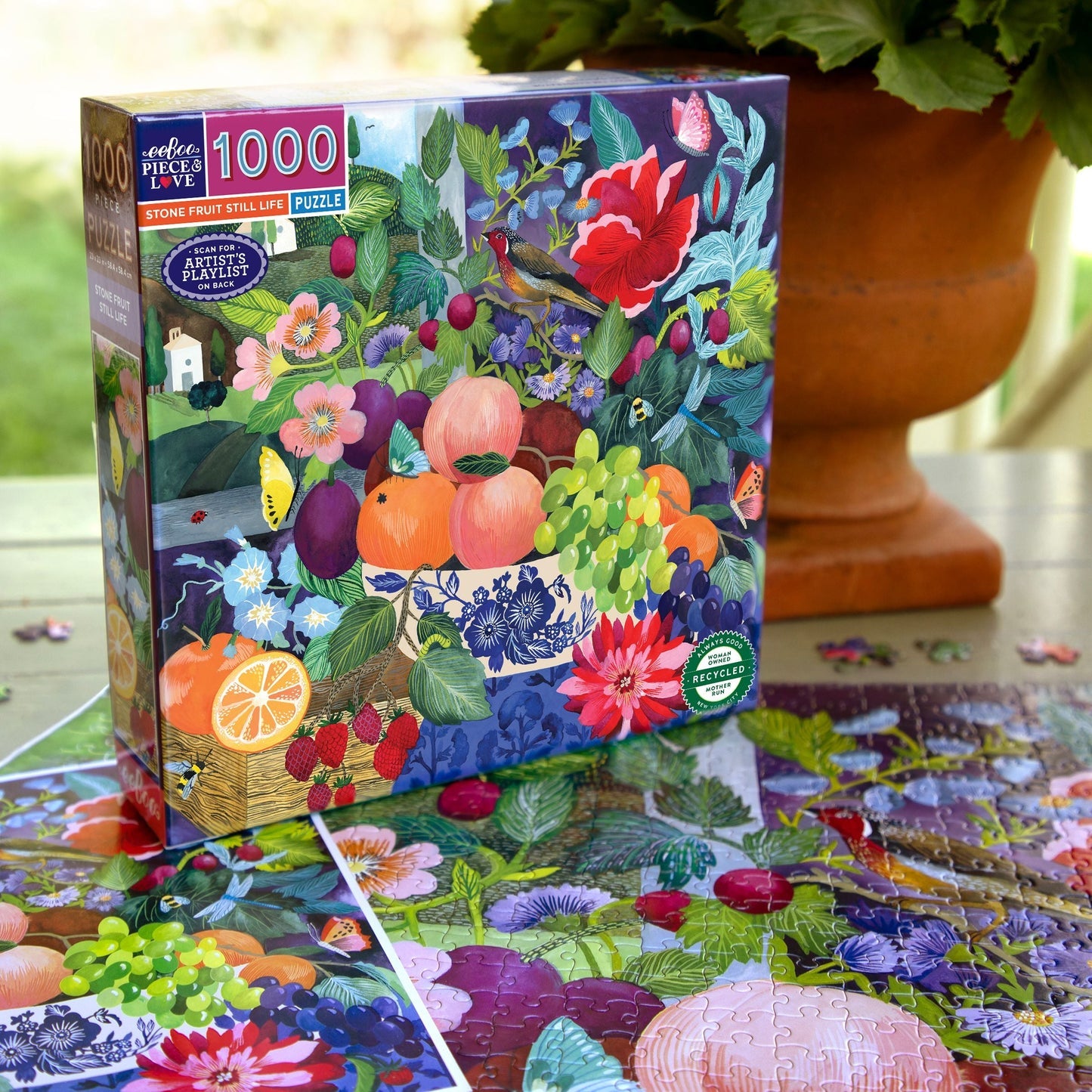Stone Fruit Still Life 1000 Piece Puzzle
