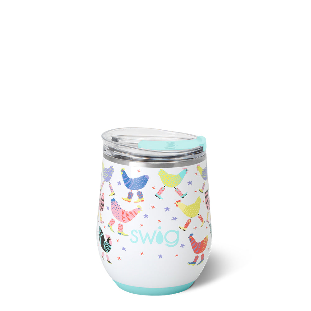 FUNKY CHICKEN Stemless Wine 12oz