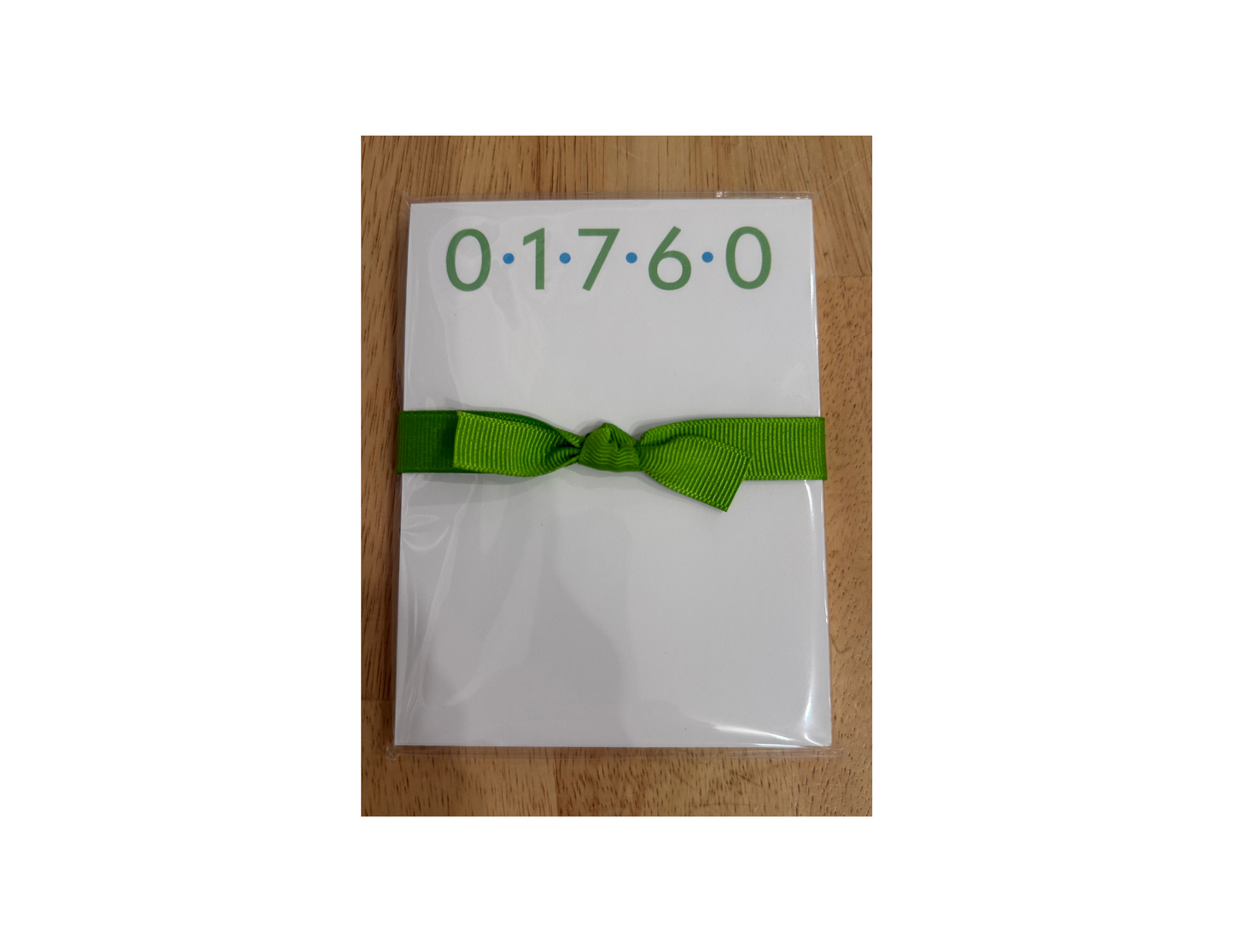 01721 ZIP CODE MINI NOTEPAD: GREEN