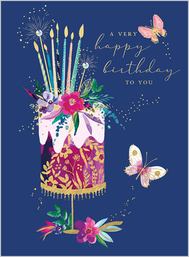 Sparkler Cake Birthday Card