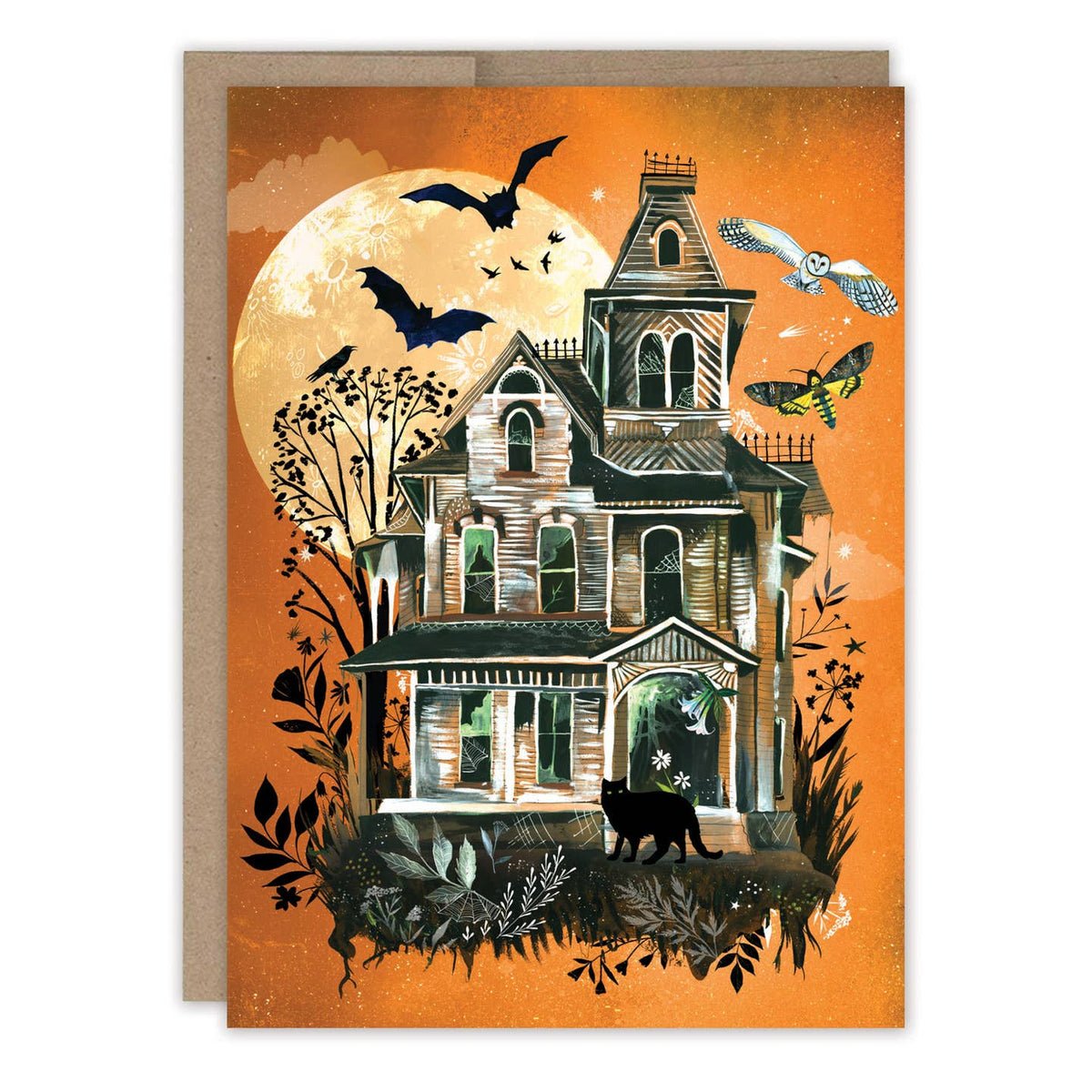 Haunted House Halloween Card