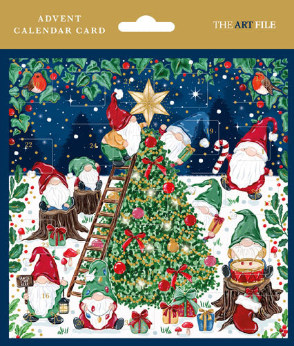 Christmas Gnomes Advent Card