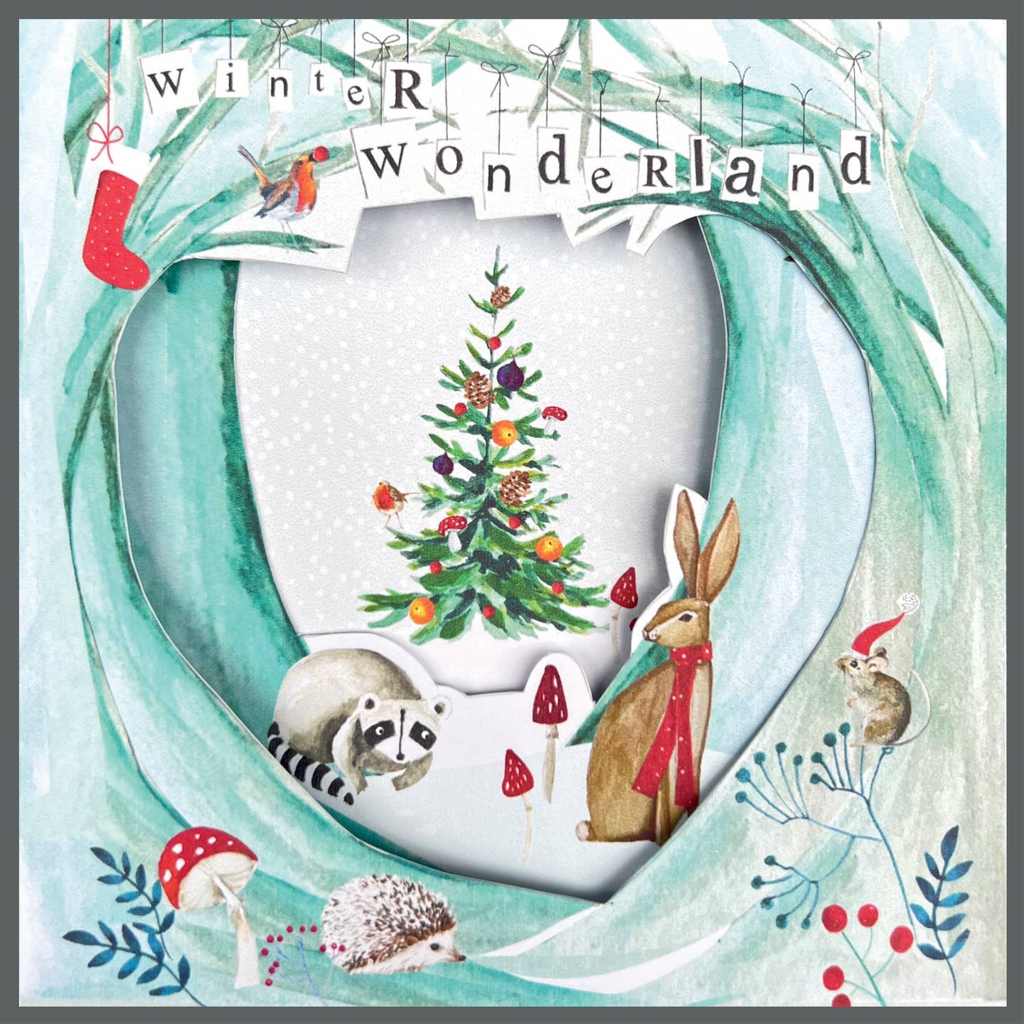 Trifold Holiday Greeting Card Xmas Tree