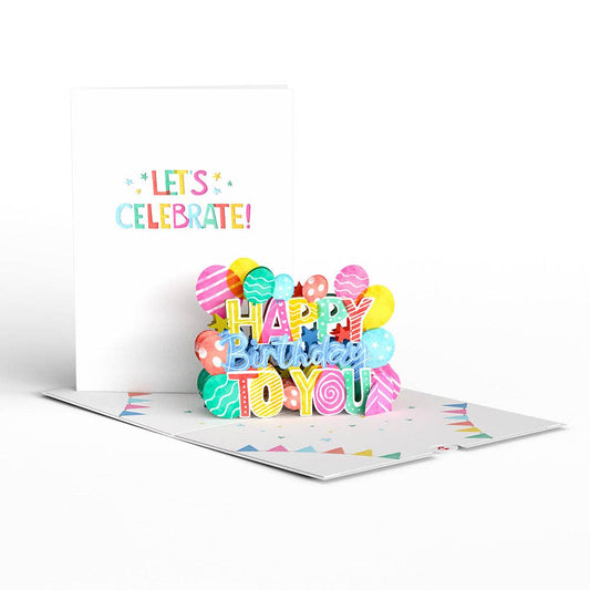 Let's Celebrate Birthday Pop-up Card, 5x7" Birthday Cards