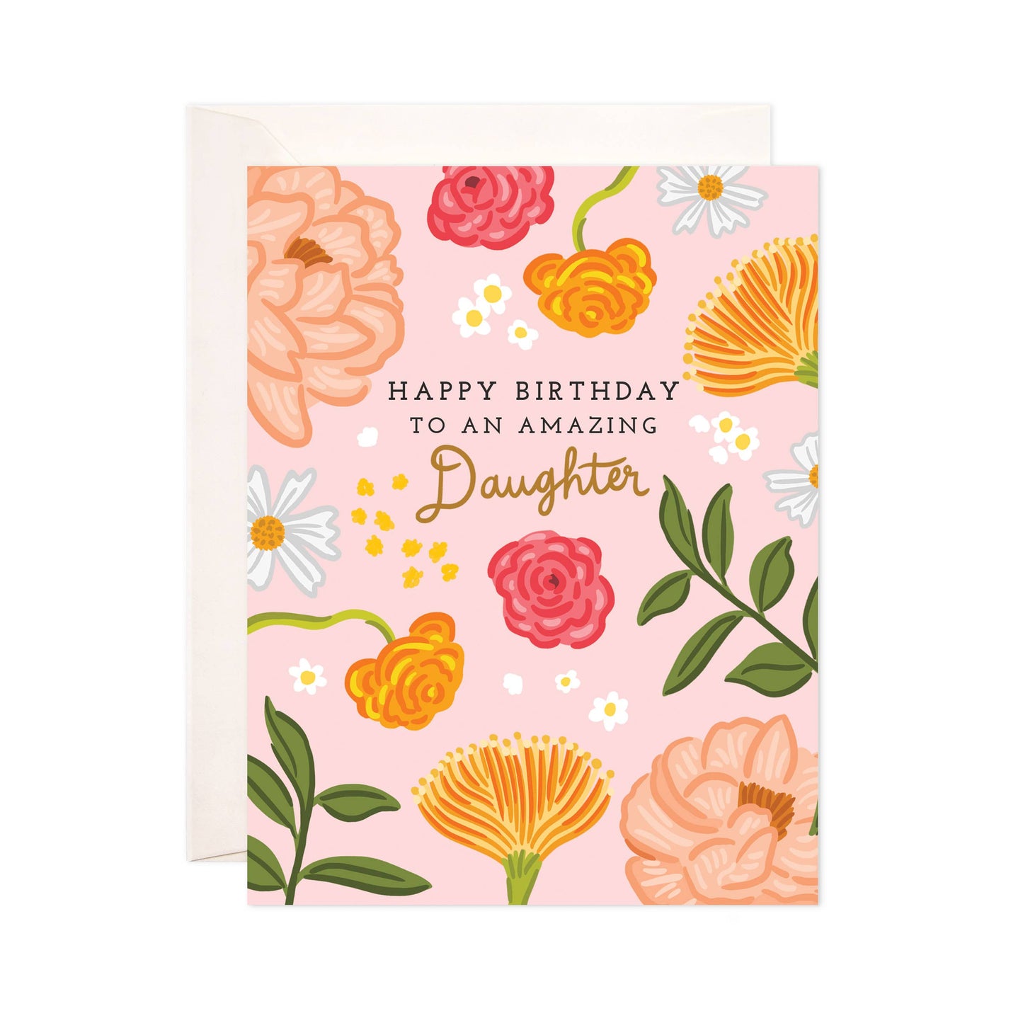 Floral Daughter Greeting Card - Daughter Birthday Card
