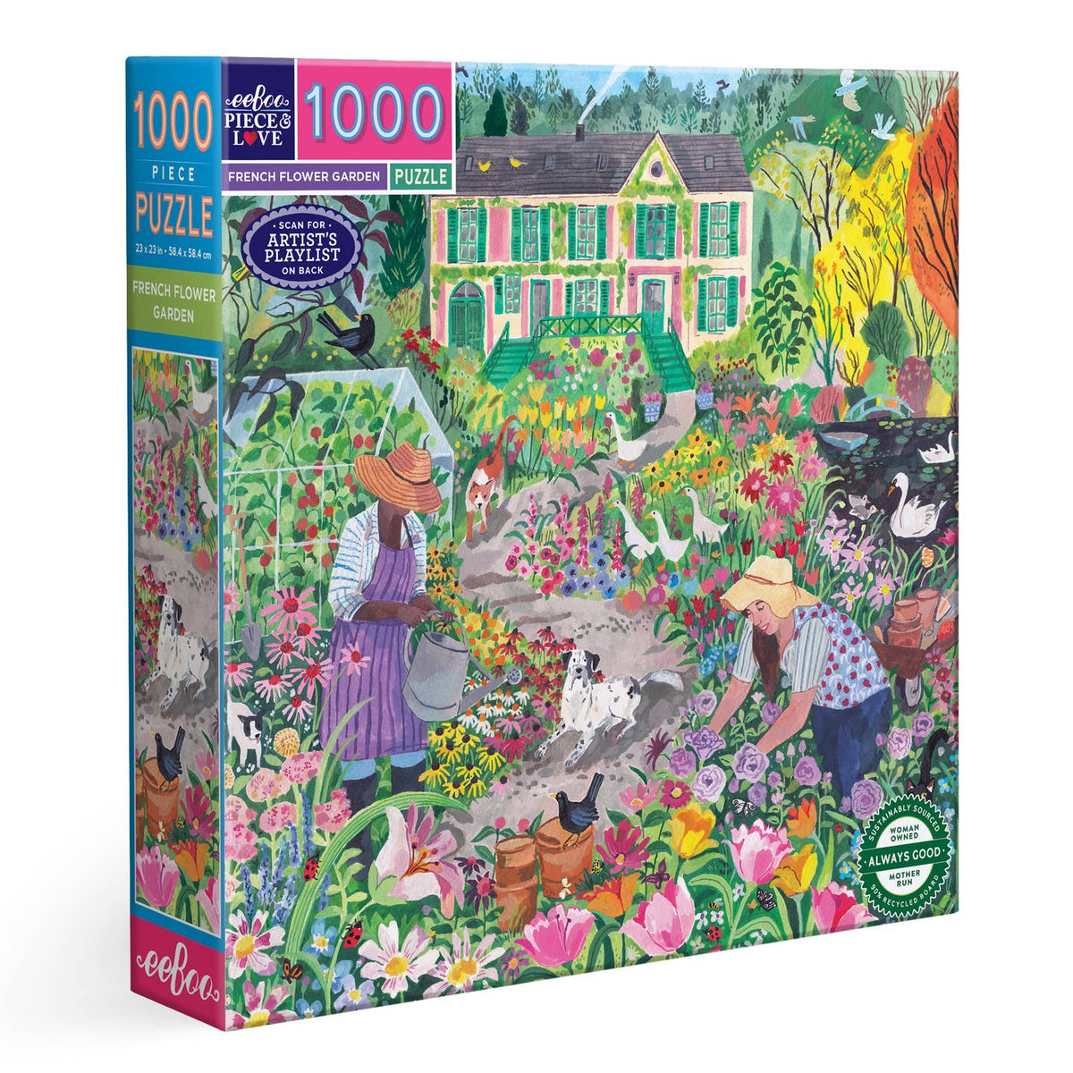 French Flower Garden 1000 Piece Puzzle