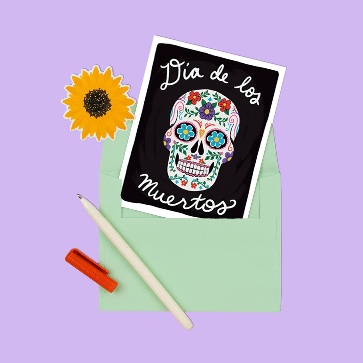 Dia De Los Muertos Card - Spanish Card