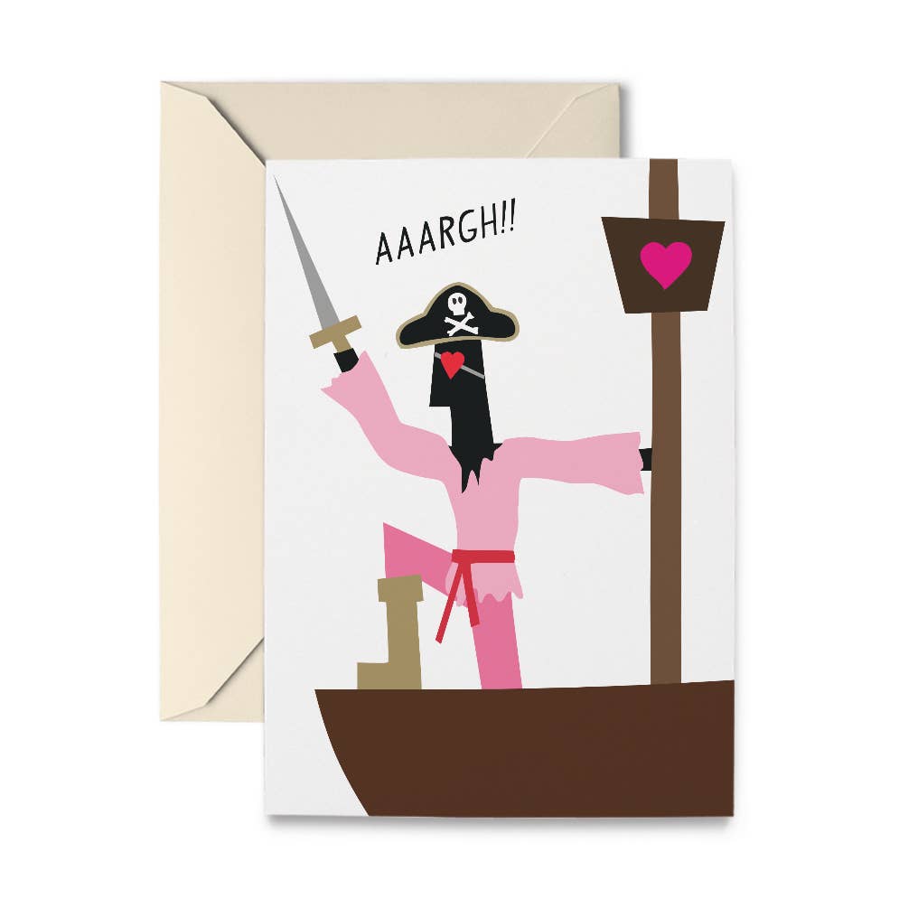 Pirate Love Valentine Greeting Card