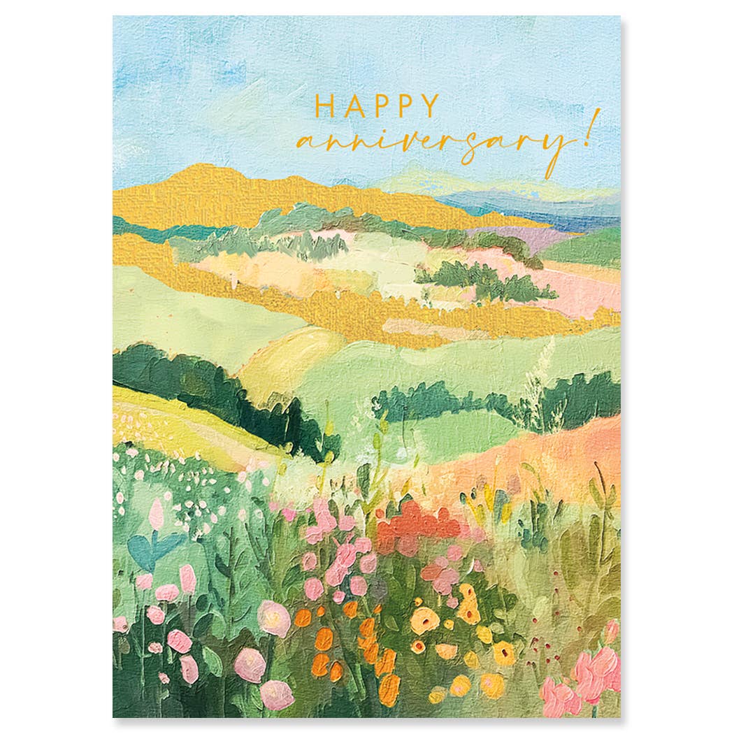 Morning View Anniversary Greeting Card 4.5 X 6.25"