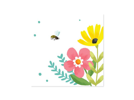 Bees And Flowers Birthday Pop-Up Card