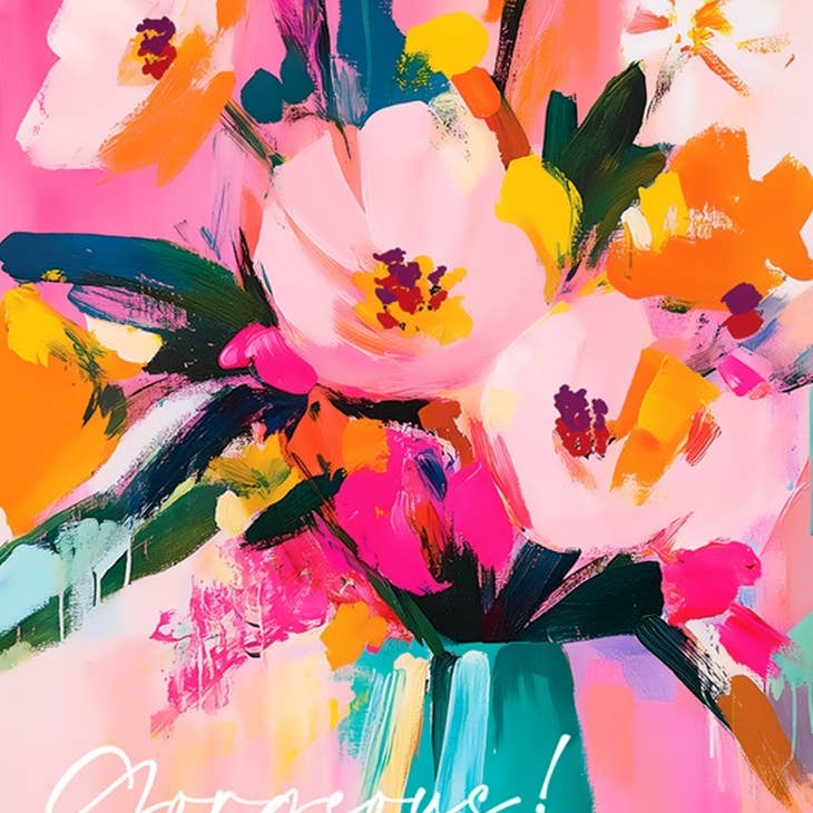 Cut Flowers Birthday Greeting Card 4.5 X 6.25