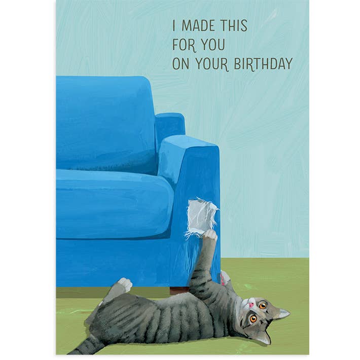 Cat Scratch Birthday Card