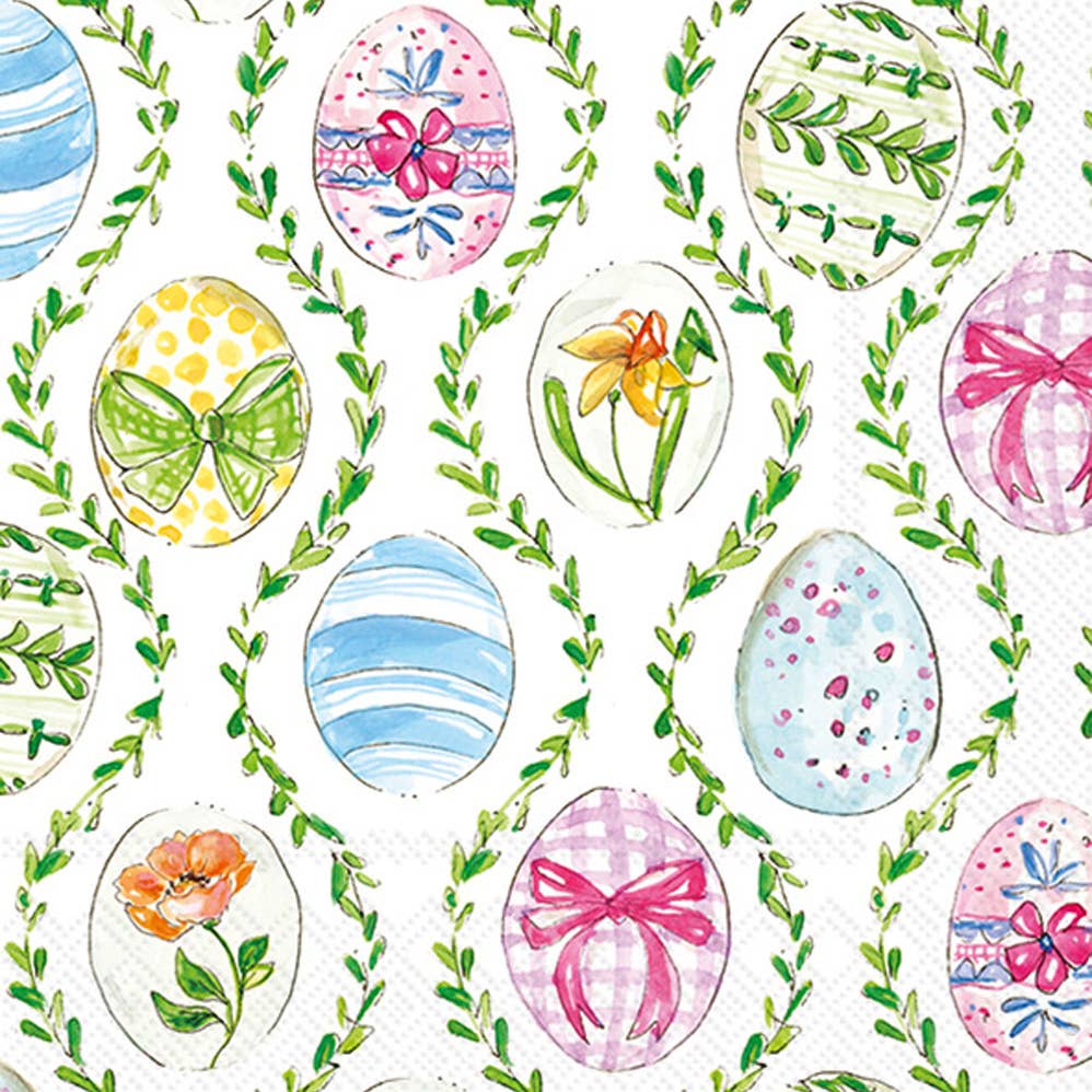 Easter Bunny Eggs Paper Cocktail Napkins