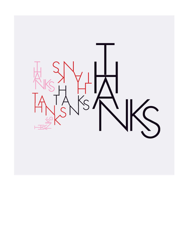 thank-thanks words greeting card