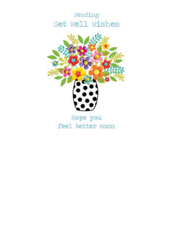 Vase Get Well Greeting Card