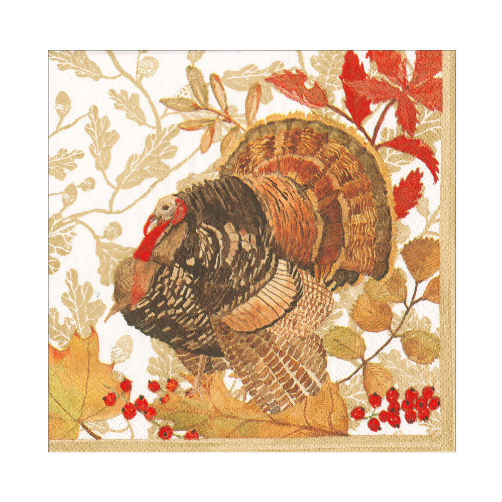 Woodland Turkey Luncheon Napkin