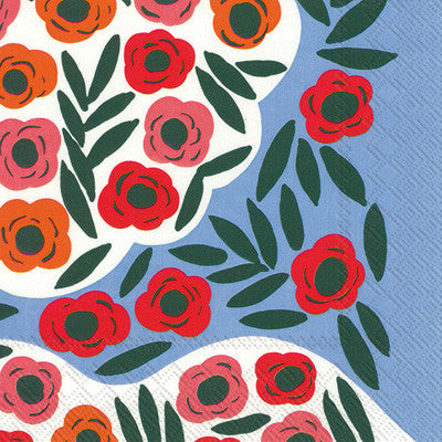 Marimekko Ruukku Blue Luncheon Napkin