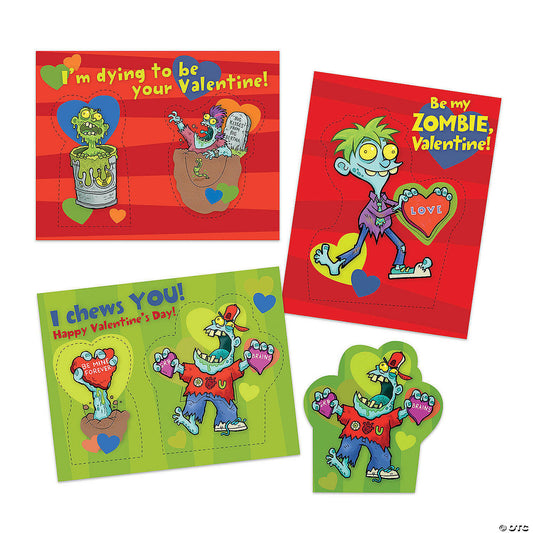 Zombie Bookmark Valentines