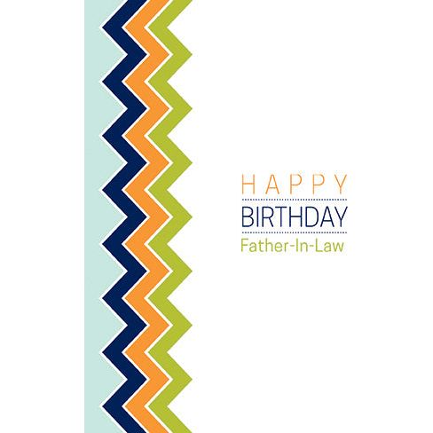 Zigzag Birthday Father In Law Card