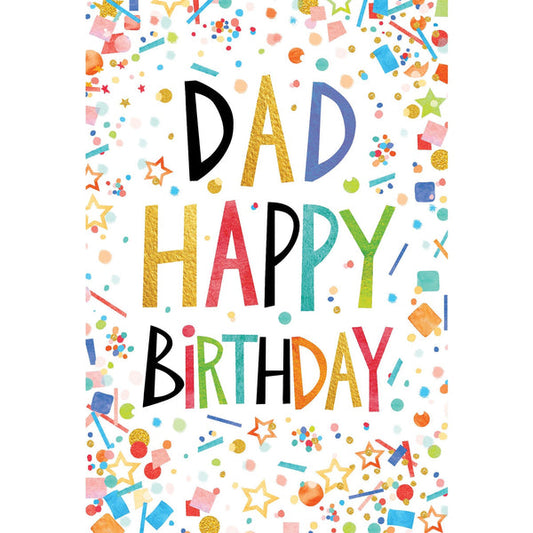 Confetti Frame Birthday Father Card