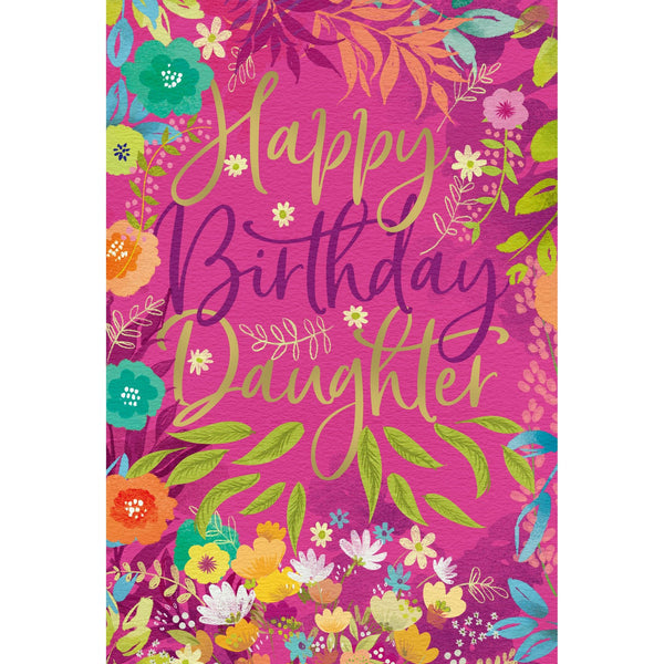 Floral Frame Birthday Daughter Card