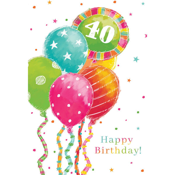 40th Happy Birthday Birthday Card