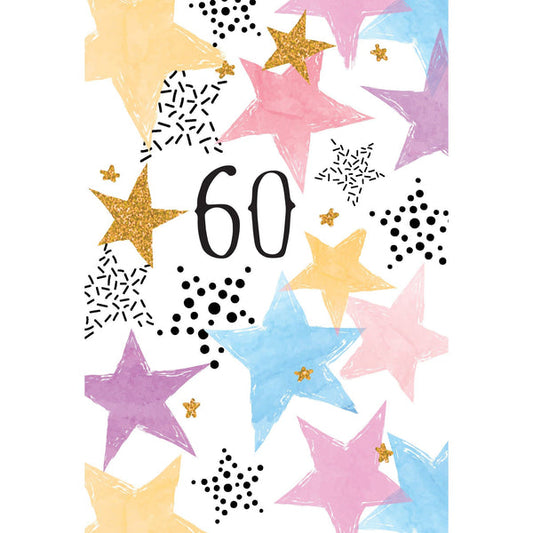 60th Stars Birthday Card