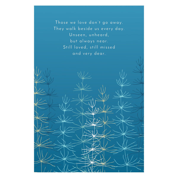 Sympathy Card Ferns On Blue