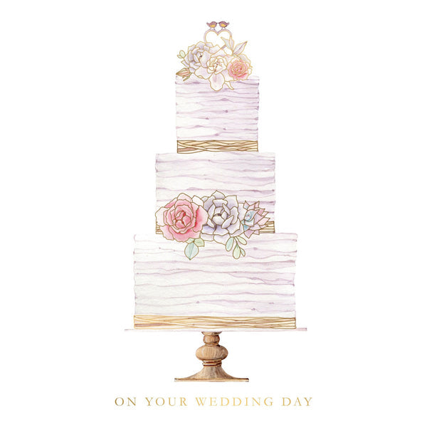 Rustic Wedding Cake Wedding Card