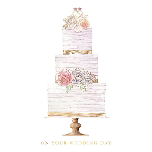 Rustic Wedding Cake Wedding Card