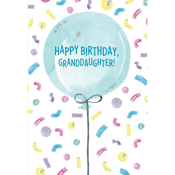 Balloon Birthday Card Granddaughter