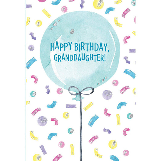 Balloon Birthday Card Granddaughter