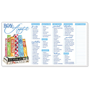 Bon Appetit Handpainted Grocery List Long Pad