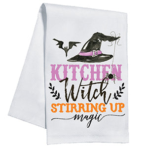 Kitchen Witch Stirring Up Magic Kitchen Towel