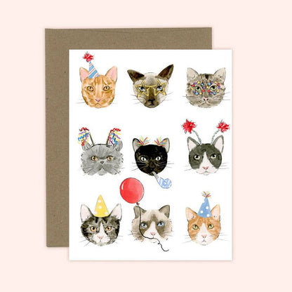 Birthday Cats Greeting Card: Kraft