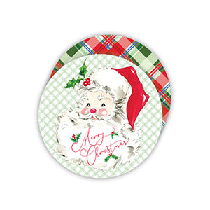 Merry Christmas Santa Claus Round Coaster