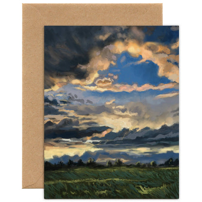 Sunset Skyscape — Everyday, Birthday, Thank you Card: Eco-friendly card pocket