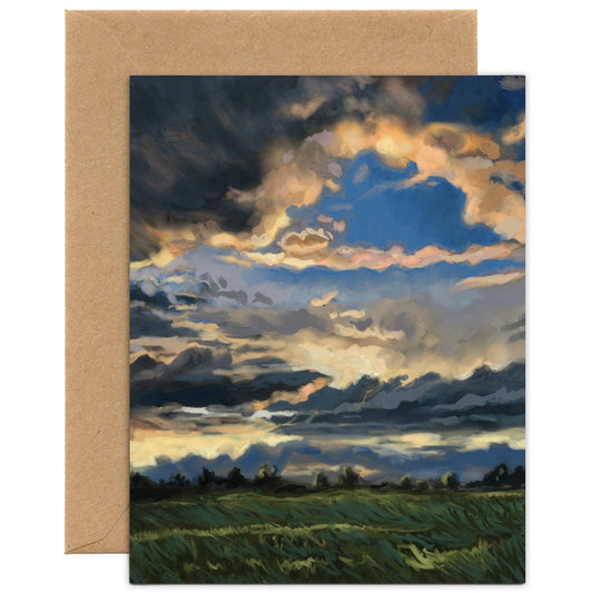 Sunset Skyscape — Everyday, Birthday, Thank you Card: Eco-friendly card pocket