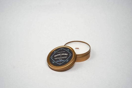 Sacred Smoke Candle Tin | Frankincense, Myrrh, Oud Candle