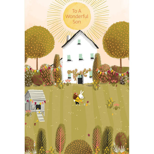 Egg Hunt Easter Card Son