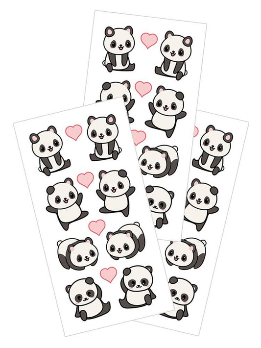 Pandas & Hearts Stickers