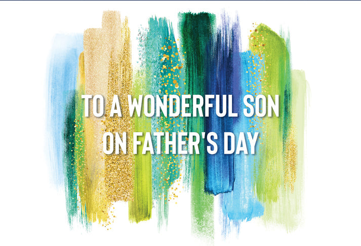 Brushstrokes Father's Day Card Son