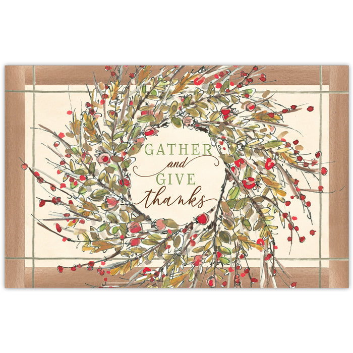 Fall Berry Wreath Placemats