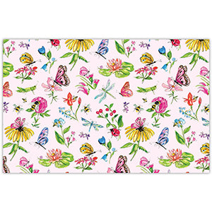 Butterflies and Bees with Flowers Placemat