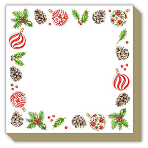 Ornaments and Pinecones Mini Luxe Pad