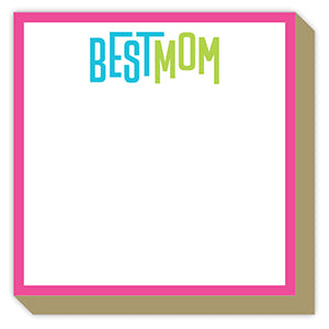 Best Mom with Pink Border Luxe Notepad