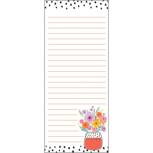 Dotty Flower Vase List Pad