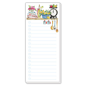 Kitchen Shelf with Icons Skinny Notepad